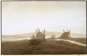 Caspar David Friedrich "Jezioro Tollense", około 1806 r. autorstwa Caspar David Friedrich