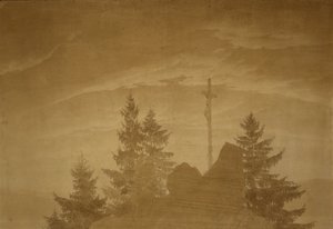 Krzyż w górach autorstwa Caspar David Friedrich