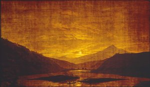Krajobraz rzeki w nocy autorstwa Caspar David Friedrich