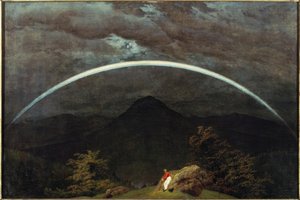 Krajobraz górski z tęczą autorstwa Caspar David Friedrich