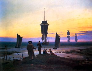 Niemiecki: Die Lebensstufen (Strandbild, Strandszene in Wiek) Etapy życia (zdjęcie plaży, scena na plaży w Wiek) autorstwa Caspar David Friedrich
