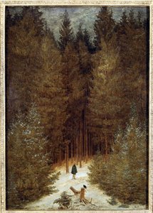Myśliwy w lesie autorstwa Caspar David Friedrich