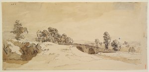 Krajobraz z mostem autorstwa Caspar David Friedrich