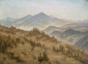 Krajobraz z Rosenbergiem w Czechach autorstwa Caspar David Friedrich