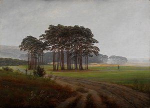 ""Chwile podróży: le midi"" (Pory dnia: południe) Peinture de Caspar David Friedrich (1774-1840) 1821-1822 - Olej na płótnie Wym. 22x30 cm Niedersaechsisches Landesmuseum, Hanower autorstwa Caspar David Friedrich