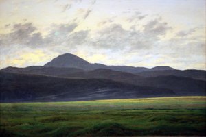 Krajobraz górski w Bohemis autorstwa Caspar David Friedrich