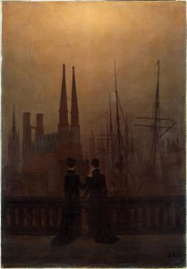 Port nocny autorstwa Caspar David Friedrich