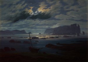 Morze Północne w blasku księżyca autorstwa Caspar David Friedrich