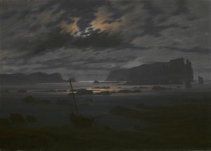 Morze Północne w świetle księżyca, c. 1823 autorstwa Caspar David Friedrich