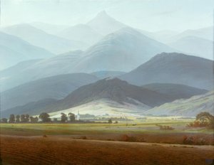 Krajobraz Karkonoszy autorstwa Caspar David Friedrich