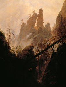 Skalisty wąwóz autorstwa Caspara Davida Friedricha (1774-1840). autorstwa Caspar David Friedrich