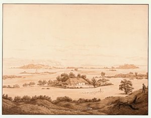 Krajobraz Rugii z pasterzem autorstwa Caspar David Friedrich