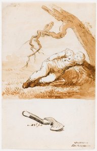 Śpiący chłopiec autorstwa Caspar David Friedrich