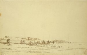 Południowe wybrzeże Rugii (pióro i ołówek na papierze) autorstwa Caspar David Friedrich