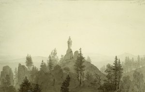 Posąg Madonny w górach autorstwa Caspar David Friedrich