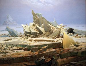 Morze lodu (Wrak nadziei) autorstwa Caspar David Friedrich