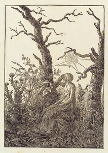 Kobieta z pajęczyną autorstwa Caspar David Friedrich