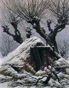 Zasypana śniegiem chata autorstwa Caspar David Friedrich