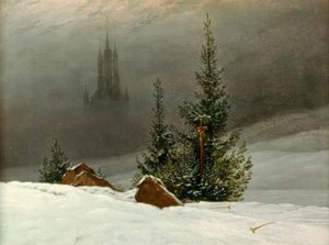 Zimowy krajobraz z kościołem autorstwa Caspar David Friedrich