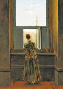 Kobieta przy oknie autorstwa Caspar David Friedrich