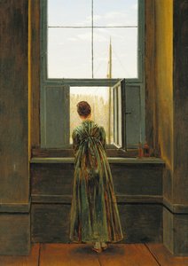Kobieta przy oknie, 1822 autorstwa Caspar David Friedrich