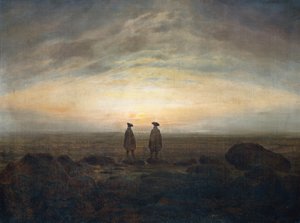 Dwóch mężczyzn nad morzem autorstwa Caspar David Friedrich