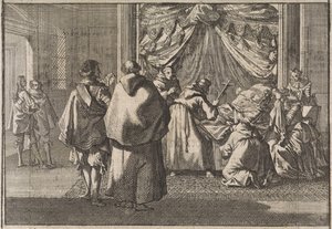 Śmierć Infante Isabelli, gubernatora Holandii w Brukseli, 1633 autorstwa Caspar Luyken (attributed to)