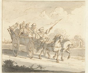 wóz rolniczy autorstwa Caspar Luyken