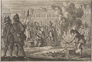 Sąd Wojskowy na praskim rynku, 1642 autorstwa Caspar Luyken