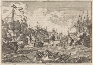 Bitwa pod Solebay, 1672 autorstwa Caspar Luyken