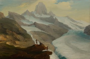 Widok z Bänisegg na dolny lodowiec Grindelwald. 1778