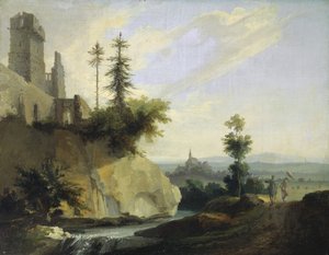 Kompozycja krajobrazowa z ruiną zamku, ok. 1774-77