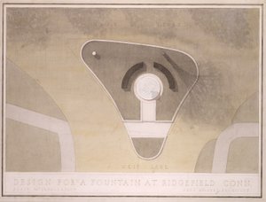 (Projekt fontanny, Ridgefield, Connecticut) autorstwa Cass Gilbert