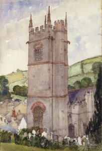 Wieża kościelna, Marldon, 1924. autorstwa Cass Gilbert