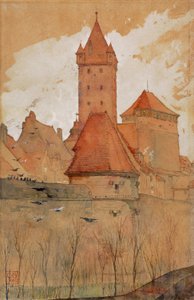 Wieże z murów miejskich, Norymberga autorstwa Cass Gilbert