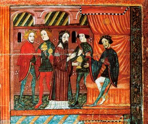 Magi Kings przed królem Herodem, ołtarz z Bellver de Cerdanya