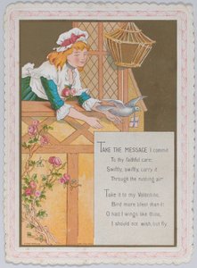 Walentynki, 1874. autorstwa Catherine Greenaway
