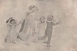 „Rysunek akwarelą do kolorowego druku blokowego”, 1880-1890, 1923