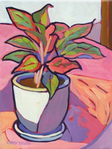 Cabana Plant, 2024 (olej) autorstwa Catherine J Martzloff