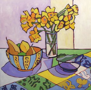 Daffodil Patchwork, 2023 (olej na płótnie)