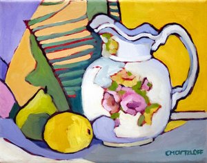 Floral Fusion, 2024 (olej na płótnie) autorstwa Catherine J Martzloff