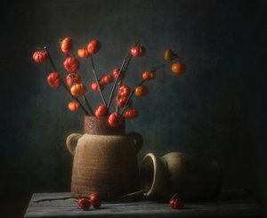 Martwa natura z jesiennymi tykwami