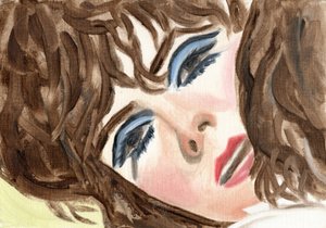 Myrtle (Blue Eyeshadow), 2024 (olej na papierze)