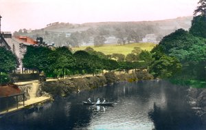 Rzeka Derwent w Matlock, Derbyshire, 1926.