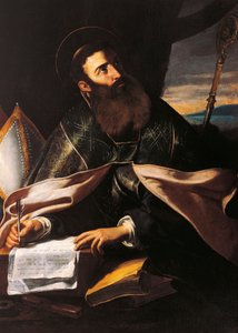Portret św. Augustyna z Hippony (olej na płótnie) autorstwa Cecco de Caravaggio