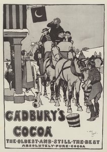 Reklama, Kakao Cadbury (grawerowanie) autorstwa Cecil Charles Windsor Aldin