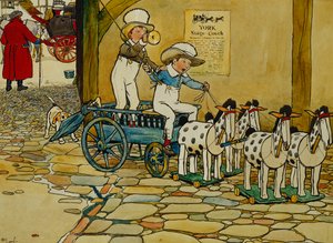 Odpryskuje Stary Blok; Trener z Yorku, autorstwa Cecil Charles Windsor Aldin