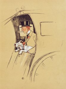 Hansom Cab (kreda i kredka na papierze) autorstwa Cecil Charles Windsor Aldin