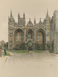 Katedra w Peterborough autorstwa Cecil Charles Windsor Aldin