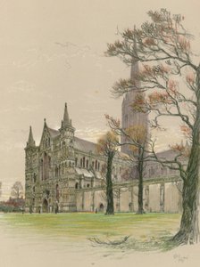 Katedra w Salisbury autorstwa Cecil Charles Windsor Aldin